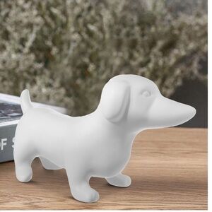 Ceramic White Dachshund Figurine~ Bed Bath & Beyond Retired 🐾New🐾